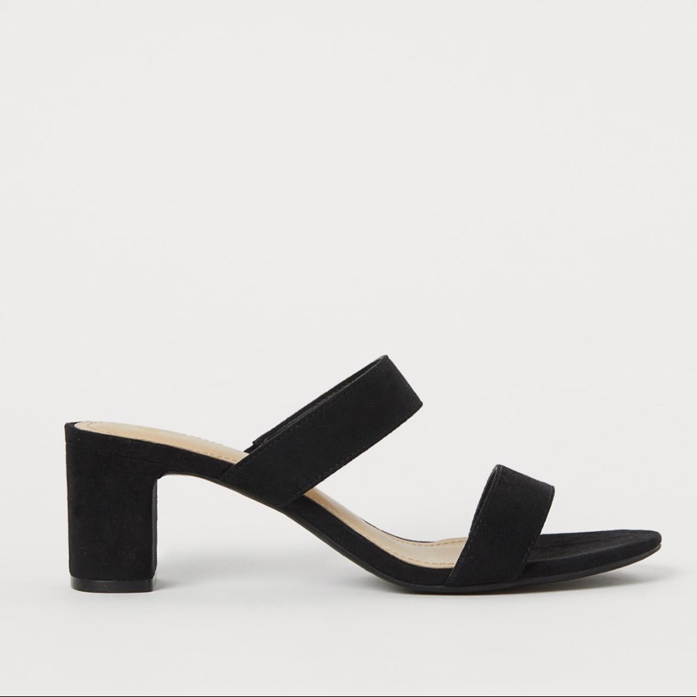 Black strapped heels NWT H&M